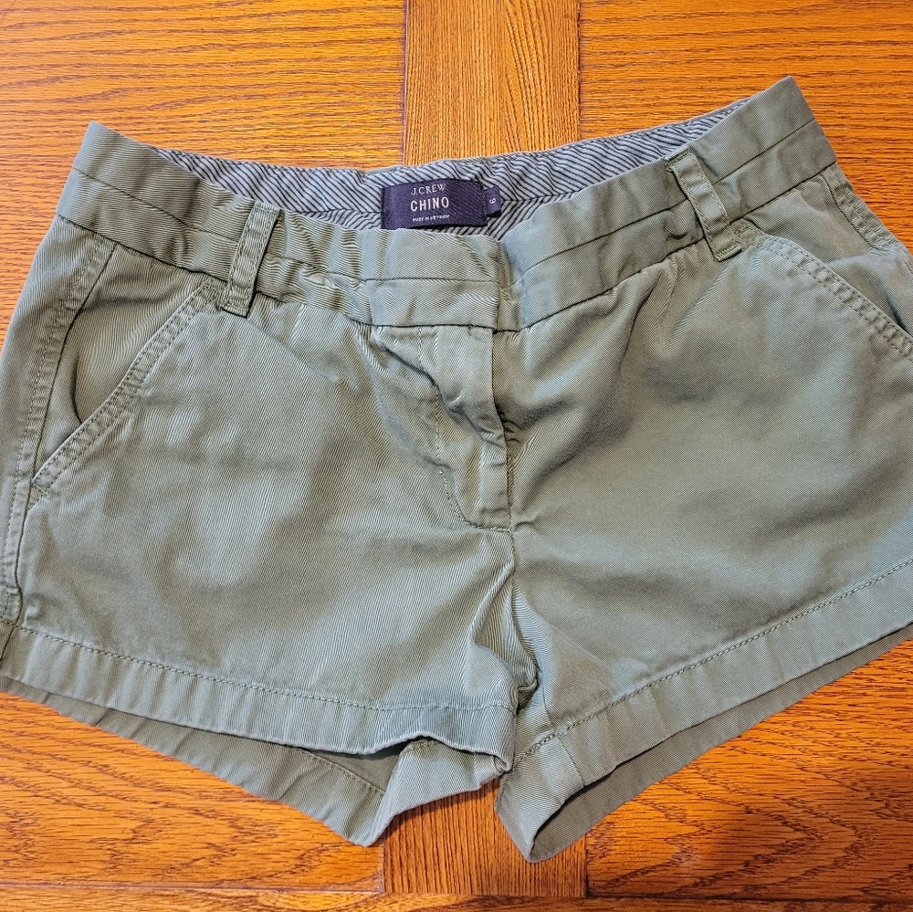 J. Crew Olive Cargo Shorts